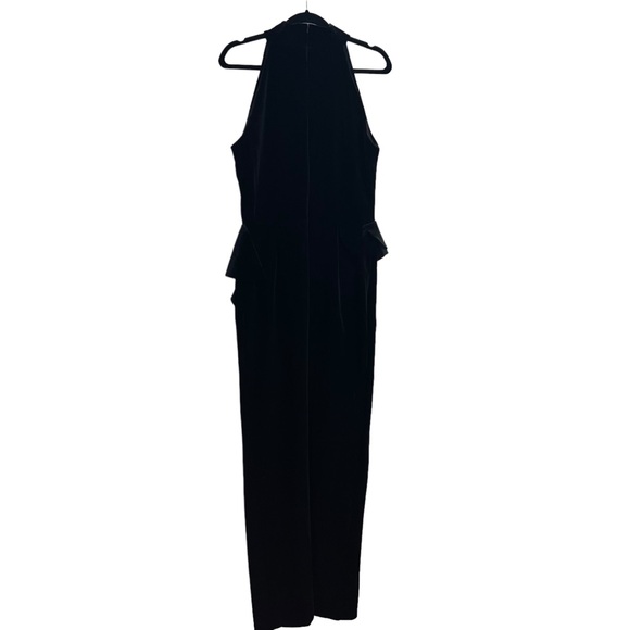 NEW NWT Chiara Boni La Petite Robe Ablah Sleeveless Velvet Peplum Gown Black - Picture 9 of 15